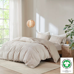 Dover 3 Piece Organic Cotton Oversized Duvet Cover Set