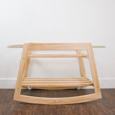 Classic Rocking Moses Bassinet Stand with brake in Natural