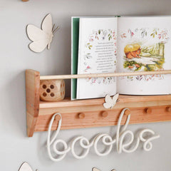 Nursery Wall Shelf for Books, Toys & Decor