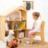 Wooden Dollhouse Bookshelf