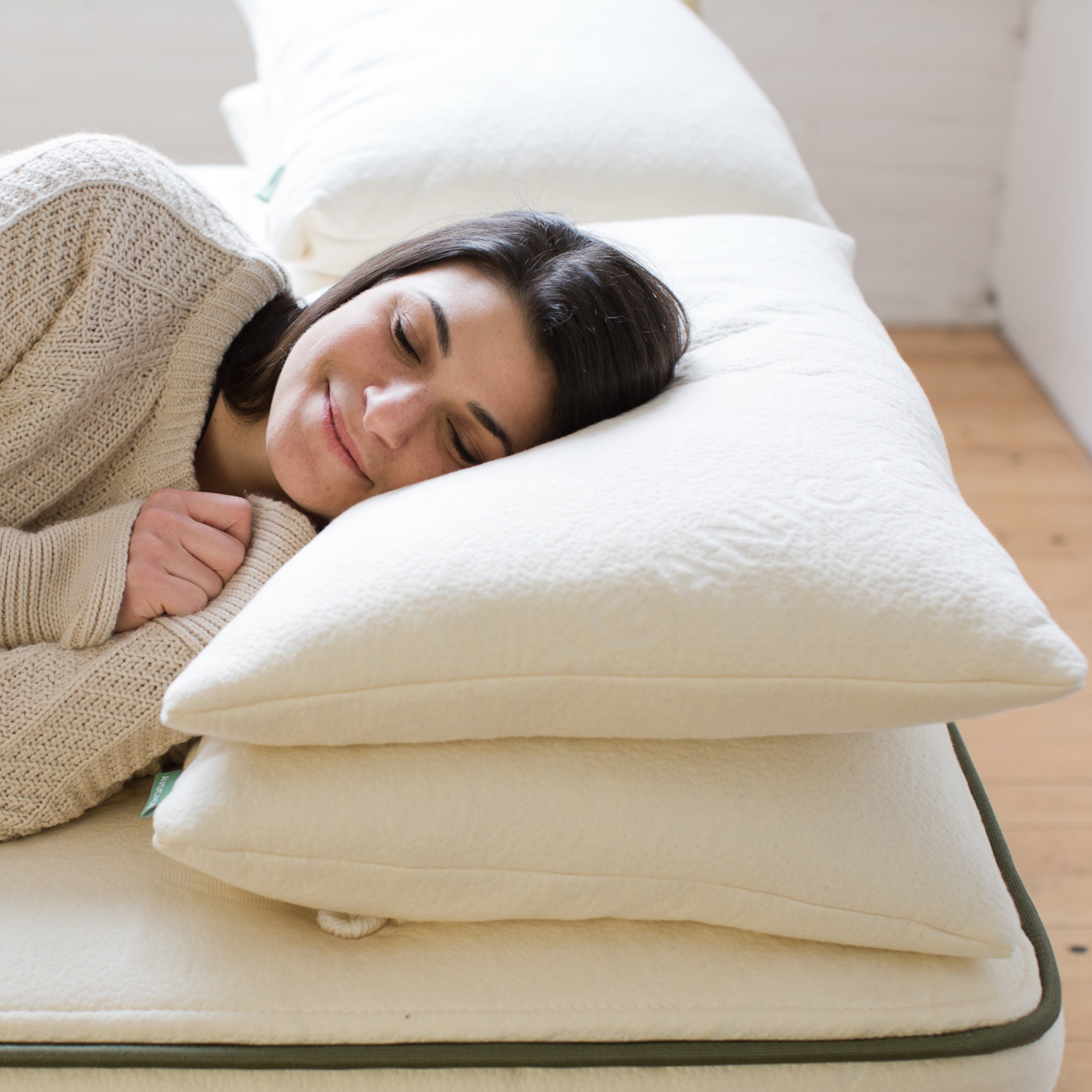Avocado Green Mattress Pillow Organic Cotton GOTS Certified