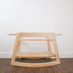 Classic Rocking Moses Bassinet Stand with brake in Natural