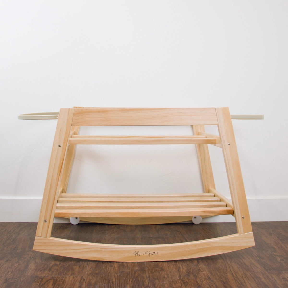 Classic Rocking Moses Bassinet Stand with brake in Natural