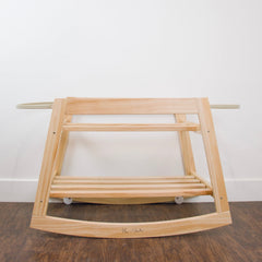 Classic Rocking Moses Bassinet Stand with brake in Natural