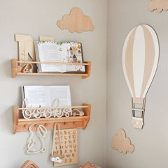 Nursery Wall Shelf for Books, Toys & Decor