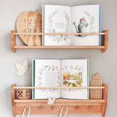 Nursery Wall Shelf for Books, Toys & Decor